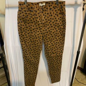 Madewell skinny jeans spotted cheetah denim